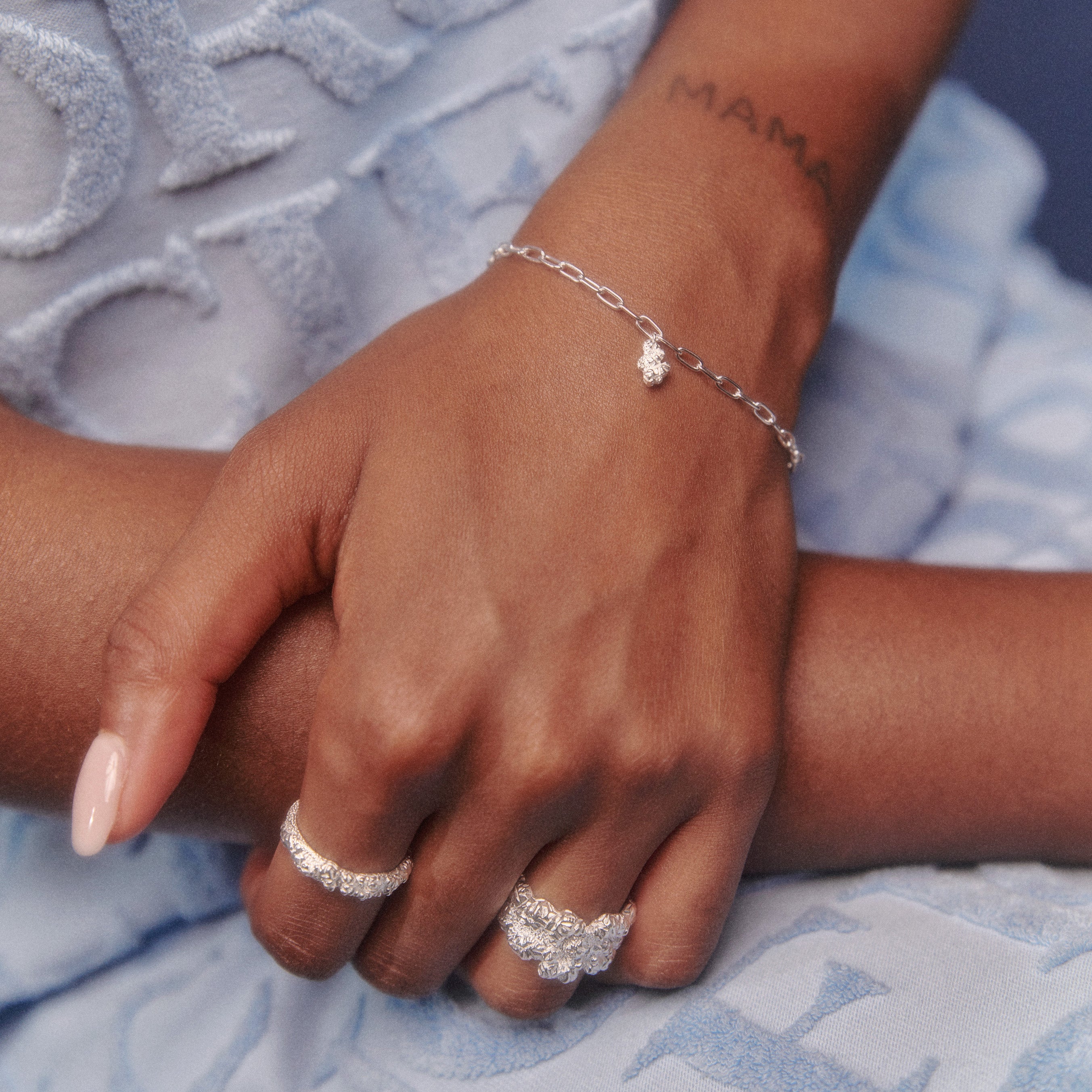 Stacking Crush ring - sølv